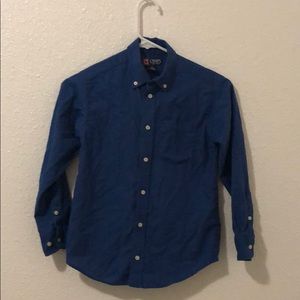 Boys Blue Chaps Button Down Dress Shirt